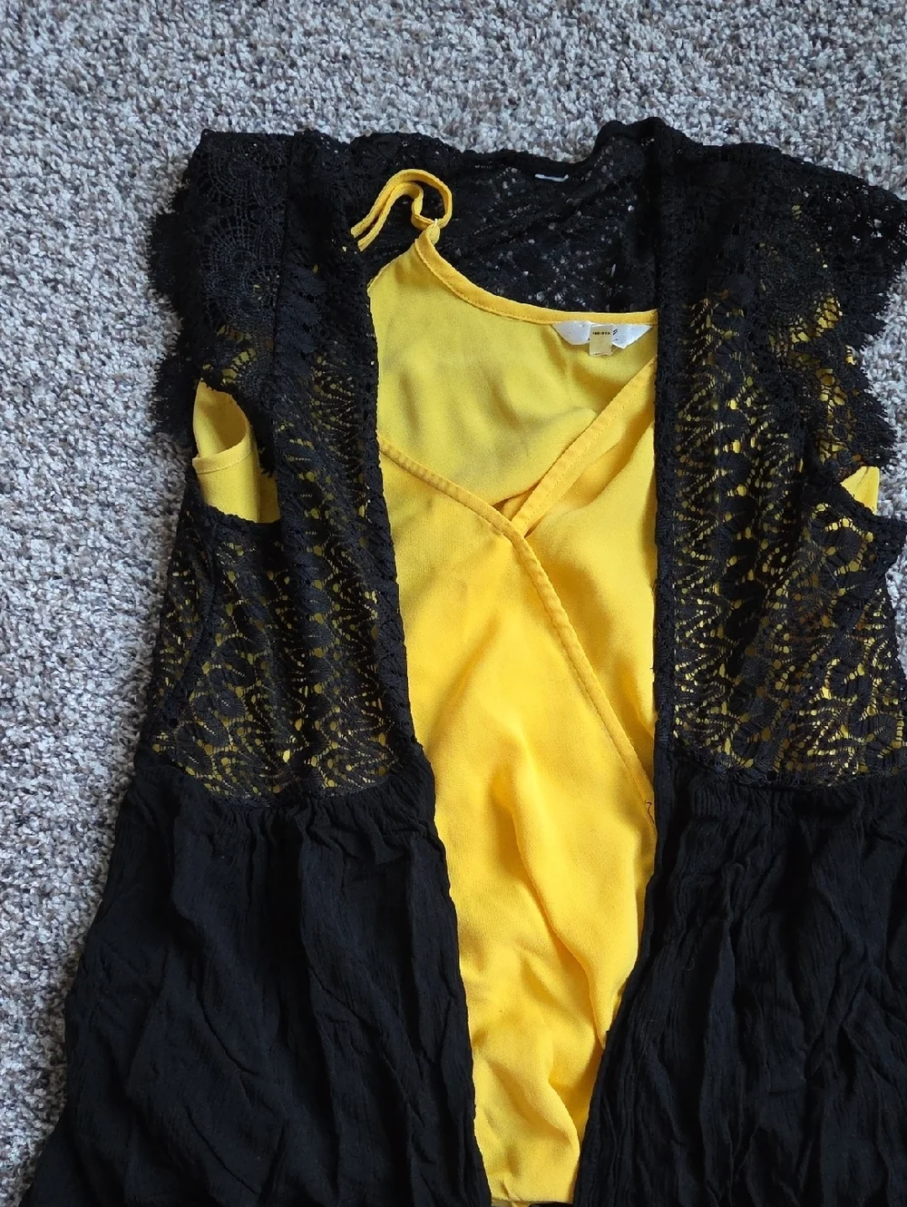 Black Crochet Vest